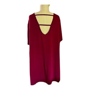 Deep V Cut Out Back Red Tee Livi Active for Lane Bryant Size 22/24 NWOT